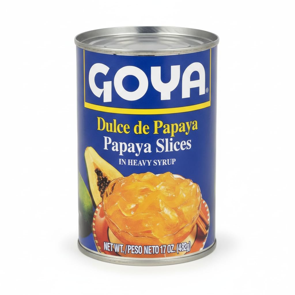 Dulce de Papaya en Almíbar Espeso - Rebanadas de Fruta Seleccionada para Postres y Acompañamientos - Lata de 482g (17 oz) con Abre Fácil - Sabor Auténtico y Tradicional - NEXU