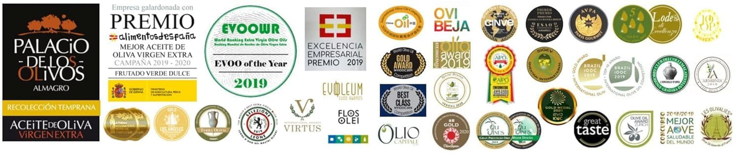 Palacio de los Olivos - Aceite De Oliva Virgen Extra Picual Gourmet - Prensado en Frío, Recolección Temprana - Botella 500ml