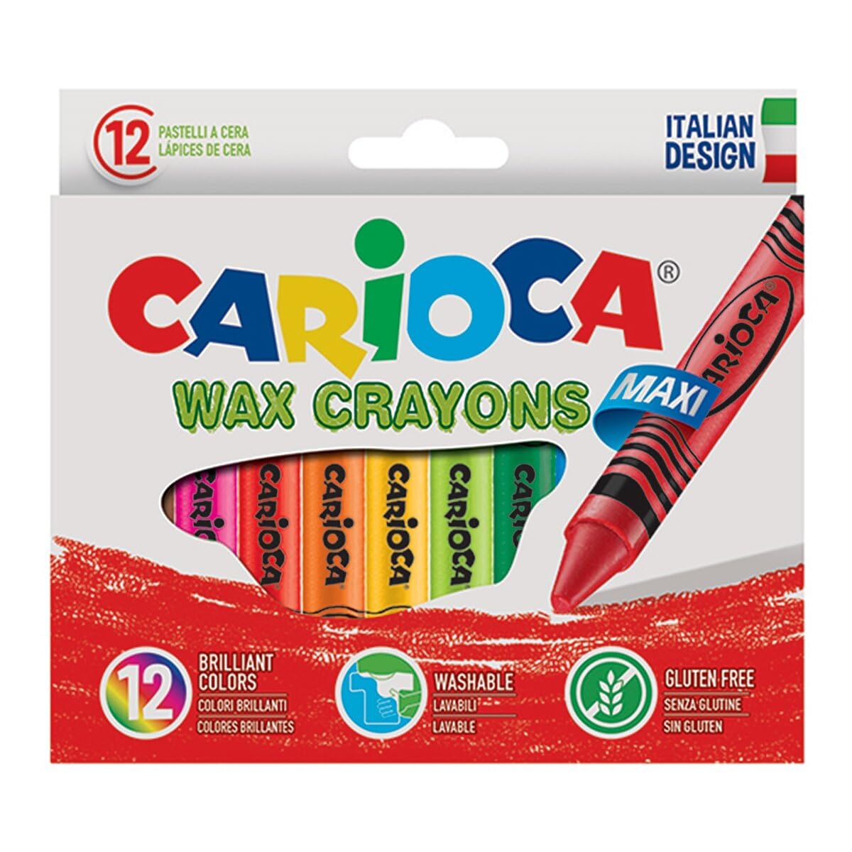 Carioca - Caja con 12 ceras pastel (A36150012) , Modelos/colores Surtidos, 1 Unidad