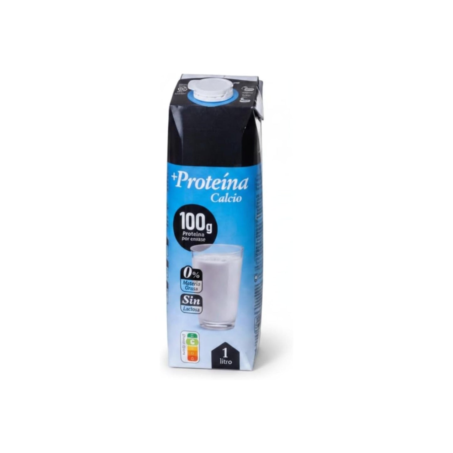 Leche + Proteína Calcio Desnatada Sin Lactosa - Pack de 6 x 1 Litro, 10g Proteína por 100ml - 0% Materia Grasa - Enriquecida con Vitaminas y Minerales - NEXU