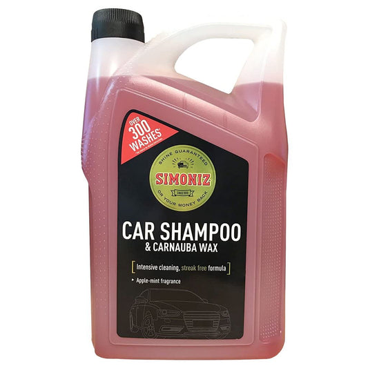 Champú para coche y cera de carnaúba, fórmula sin manchas Simoniz, más de 300 lavados, botella grande de 5 litros