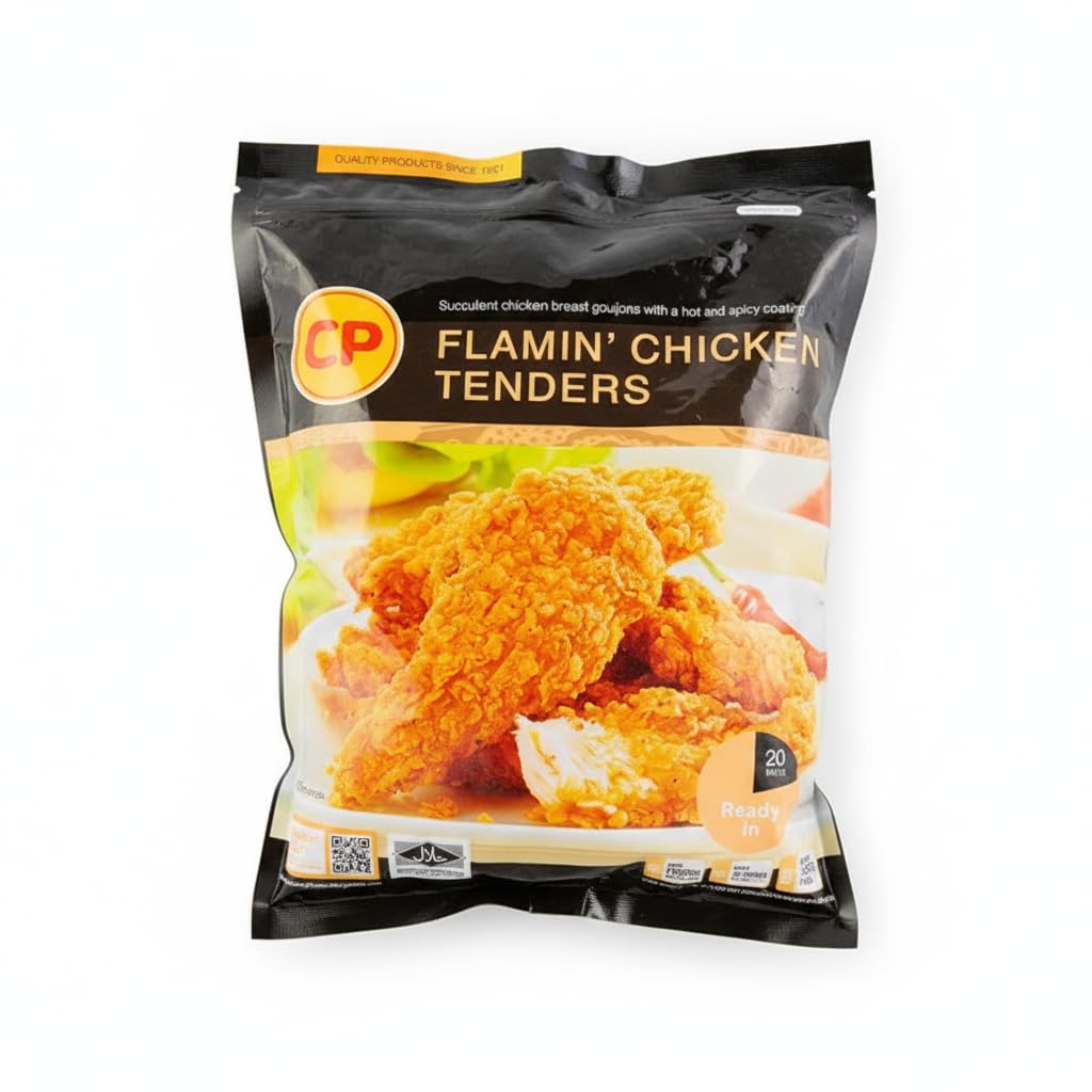 Flamin' Chicken Tenders - Tiras de Pechuga de Pollo Crujientes y Muy Picantes - Formato Familiar 1,5 kg - Listas al Horno en 20 Minutos - NEXU