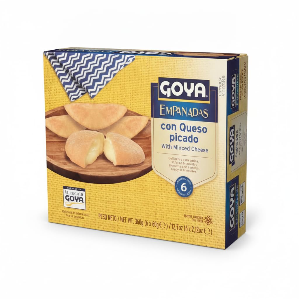 Empanadas de Queso Picado - Pack de 3 Cajas de 360g ( 6 uds c/u ) - Aperitivo Tradicional de Maíz con Relleno de Queso 100% - Listas en 3 Minutos - NEXU