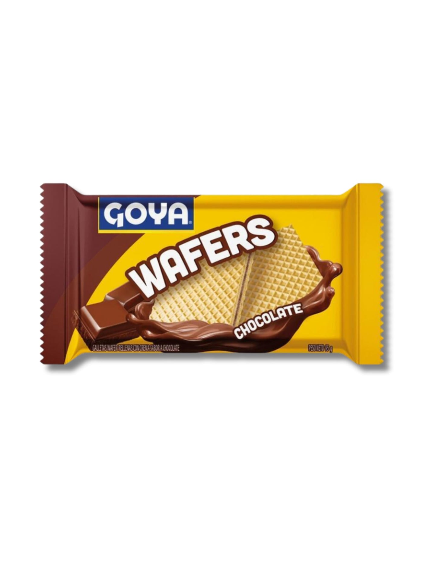 Wafers Galletas Rellenas de Crema Sabor Chocolate, 95g - Barquillos Crujientes con Relleno Dulce - Snack Ideal para Postres, Meriendas o Acompañar Helados y Batidos - Goya - NEXU