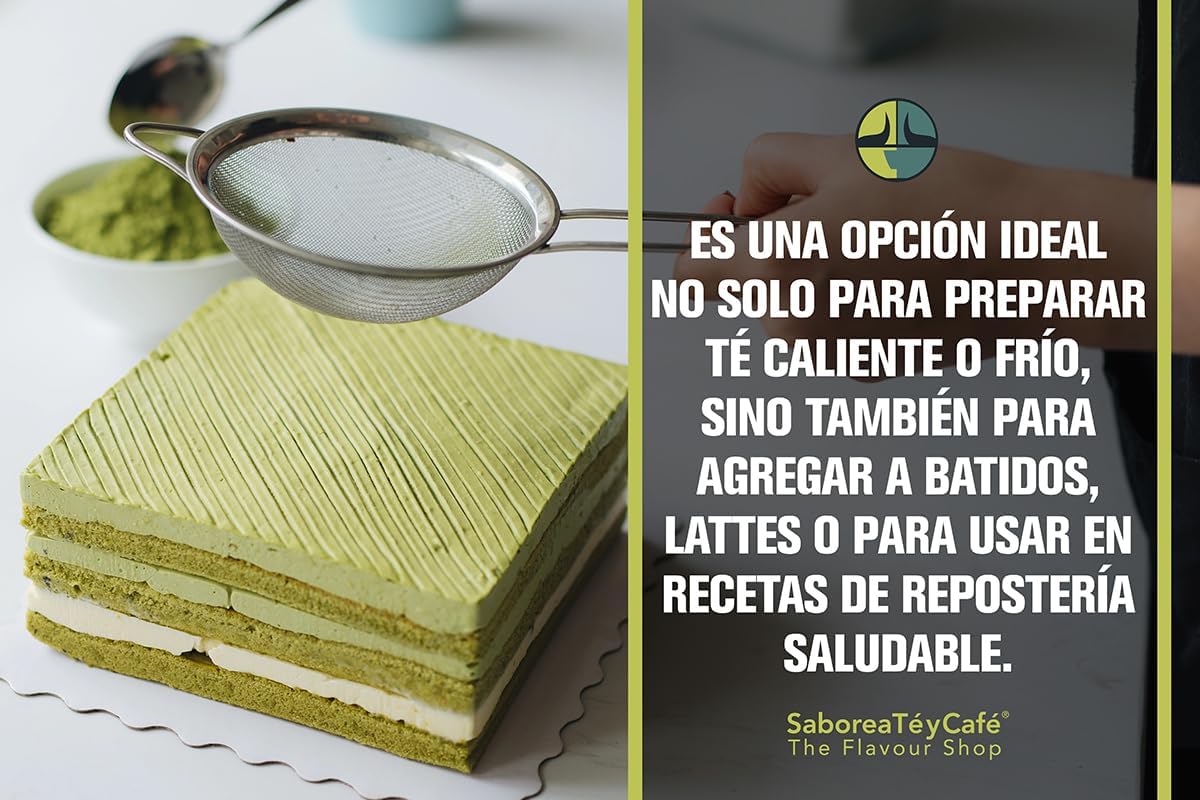 SABOREATE Y CAFE The Flavour Shop Matcha Té Verde Japonés Usucha Premium - Región Uji - Polvo Fino para Ceremonia - Caja Regalo 200 g