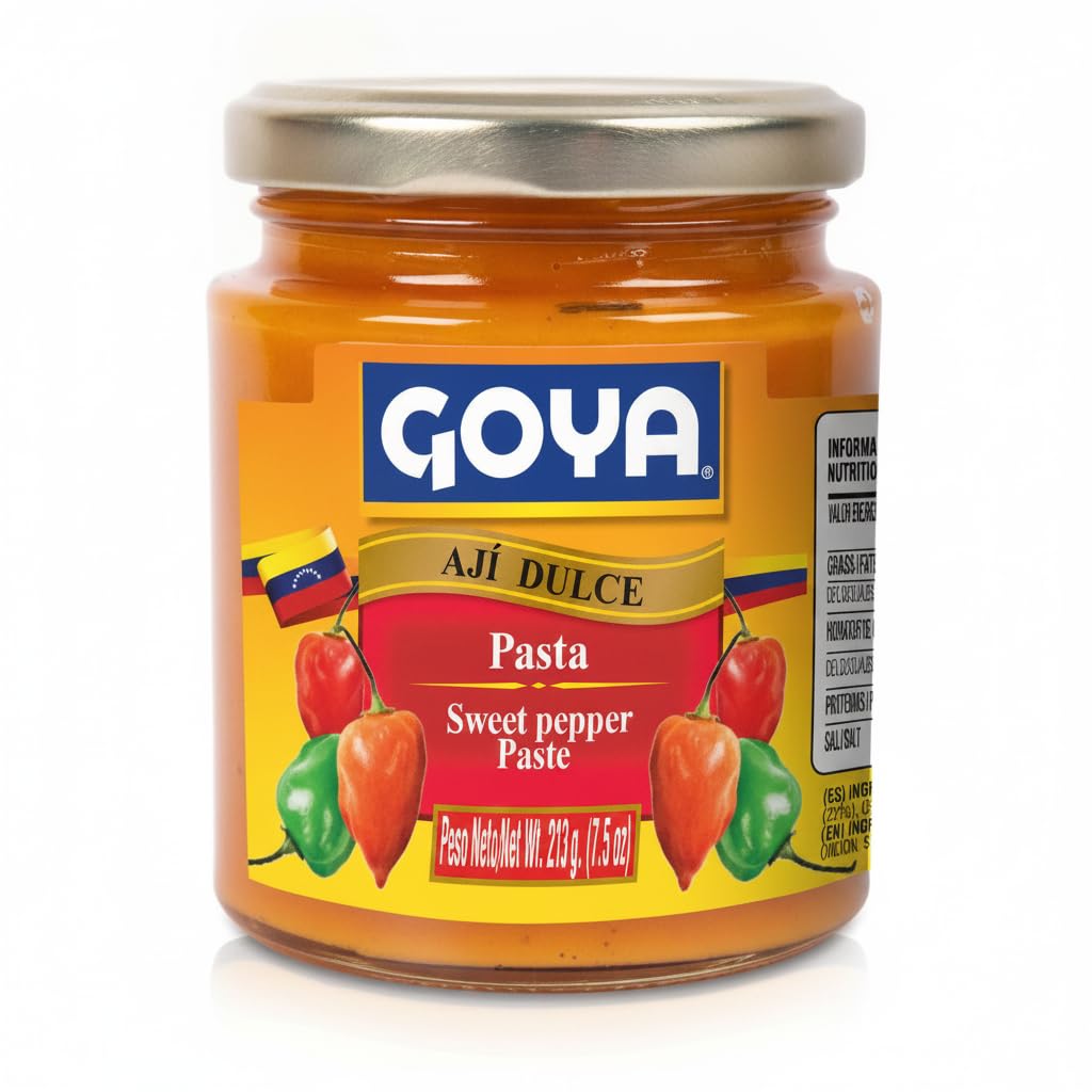 Pasta de Ají Dulce Venezolano - Tarro de 213g (7.5 oz) - Base para Sofritos, Guisos y Hallacas - Ingrediente Esencial para Salsas, Carnes y Pescados - Goya - Rico en Fibra y Vitaminas - NEXU