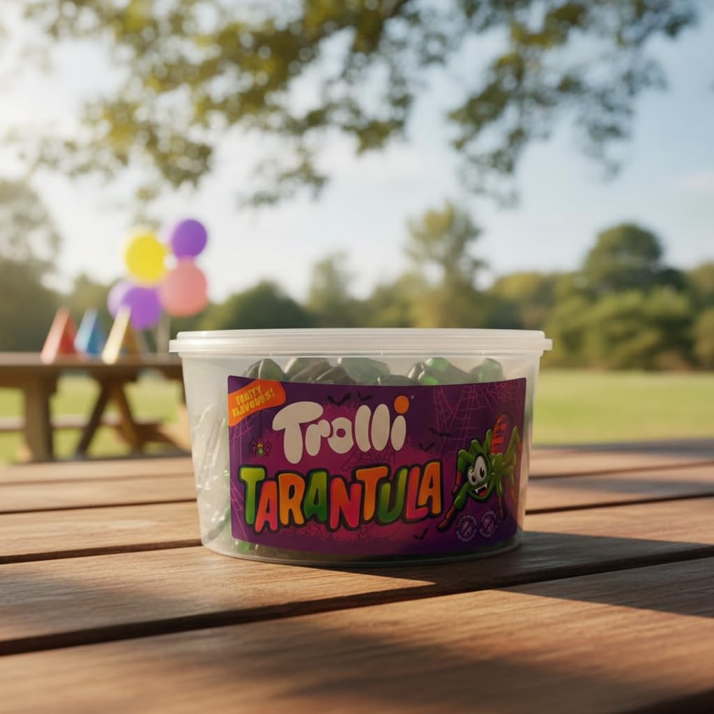 Tarantula - Gominolas con Forma de Araña de Sabores Frutales - Bote XXL 975g (75 Unidades), Golosinas para Halloween, Fiestas y Cumpleaños, Sin Gluten y Sin Lactosa - NEXU