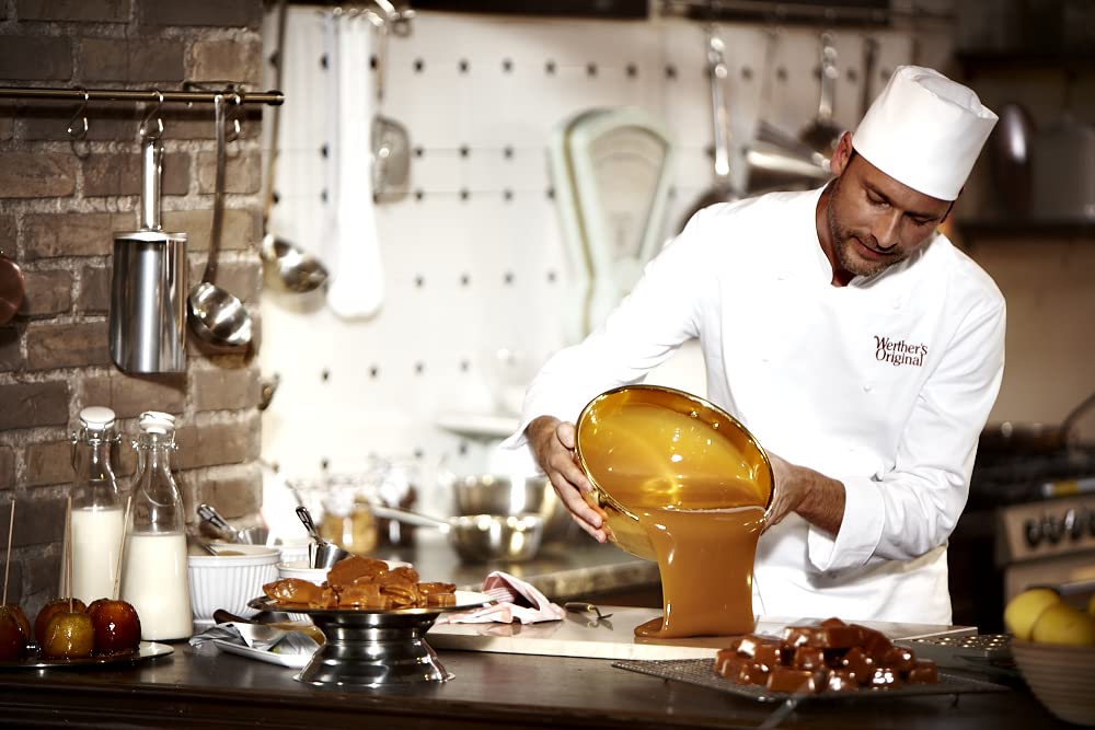 Werther's Original Cream Candies (1 kg), caramelos duros clásicos de mantequilla y nata fresca, toffees dulces y cremosos, caramelo sin gluten con sabor a crema