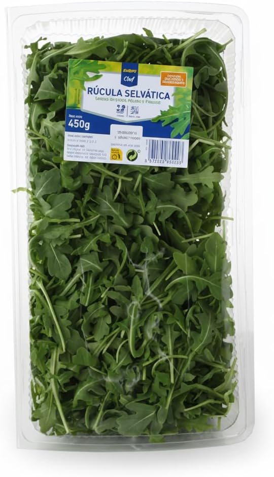 Rúcula Selvática 450g - Hojas de Rúcula Silvestre Fresca para Gastronomía y Hostelería - Sabor Intenso y Picante - METRO - Ideal para Ensaladas y Pizzas - NEXU