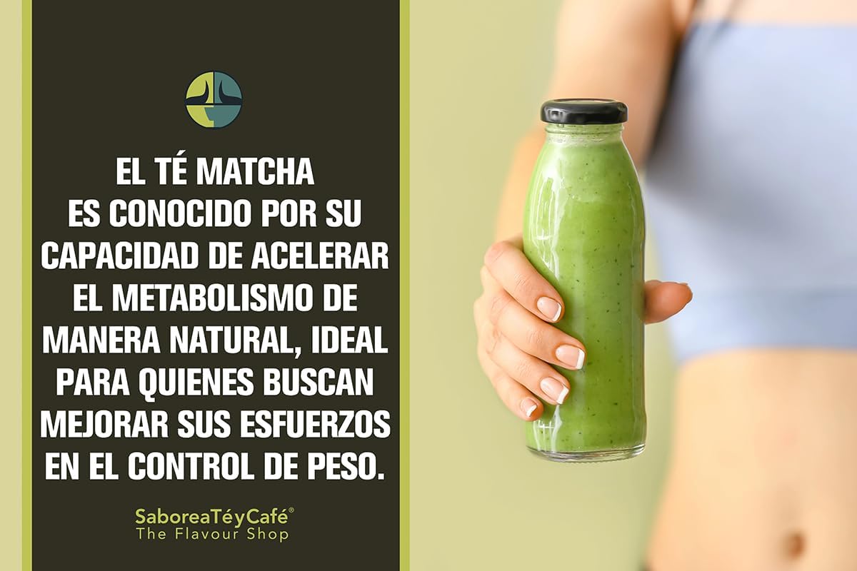 SABOREATE Y CAFE The Flavour Shop Matcha Té Verde Japonés Usucha Premium - Región Uji - Polvo Fino para Ceremonia - Caja Regalo 200 g