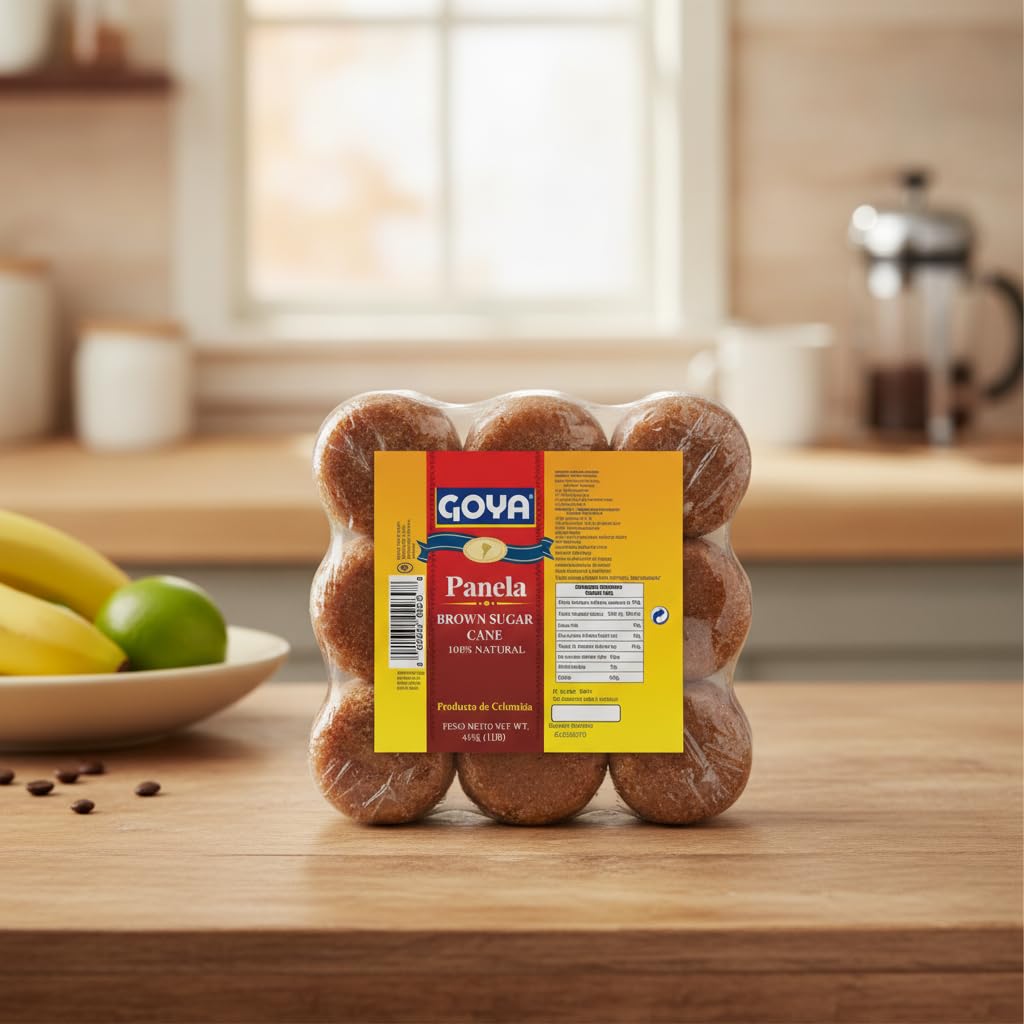 Panela de Caña de Azúcar 100% Natural - Pack 2 454g (1 LB) c/u - Piloncillo o Chancaca en Bloques Monodosis de Colombia - Endulzante Natural sin Aditivos para Repostería y Bebidas - Goya - NEXU