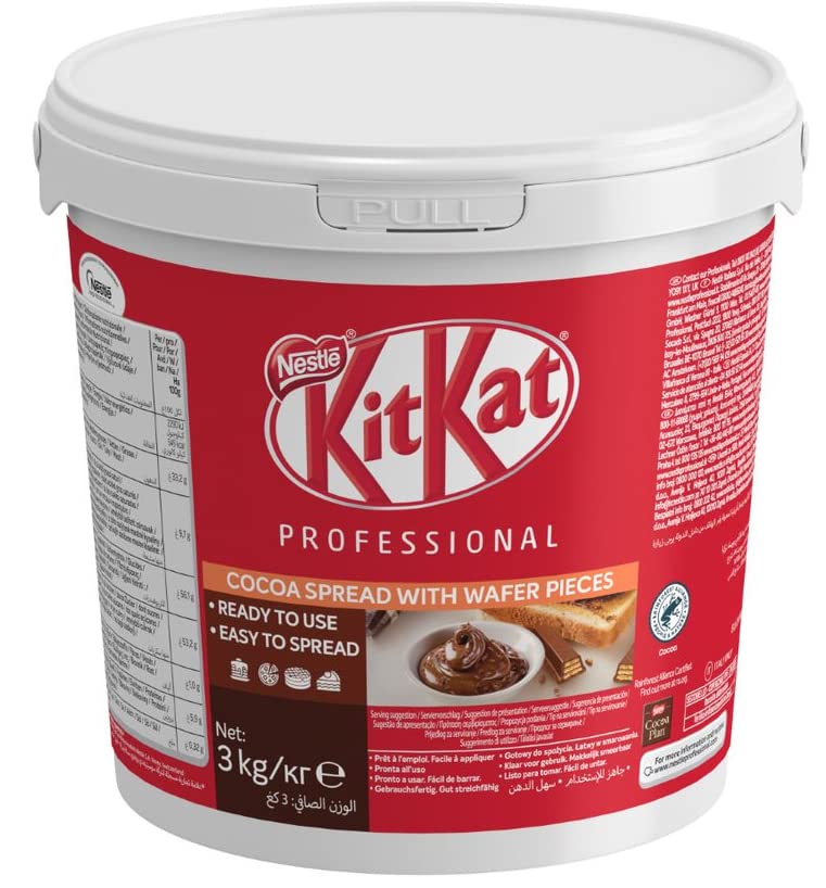 KITKAT Chocolate Untable con Trocitos de Galleta, cubo 3kg