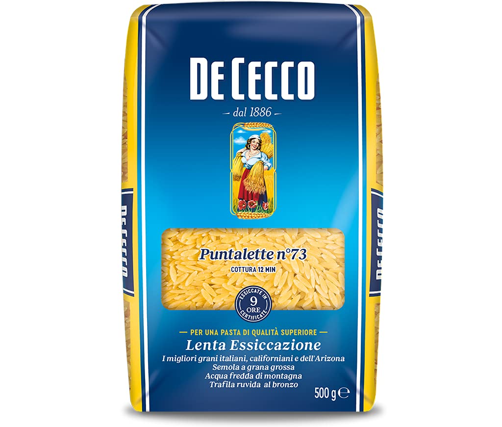 De Cecco - Pasta Puntalette Nº 73 - Coccion 12 Minutos - El Mejor Grano Italiano - 500 Gramos