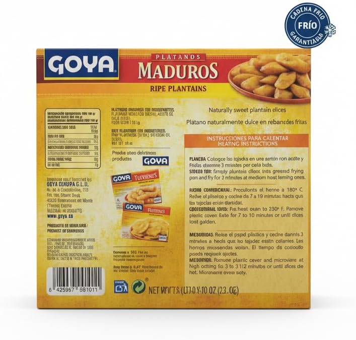 MADUROS - Ripe Plantains - Plátanos Maduros Fritos en Rebanadas (1,13 kg) PACK DE 6UND- Producto Refrigerado TOTAL 6.7KG BY NEXU