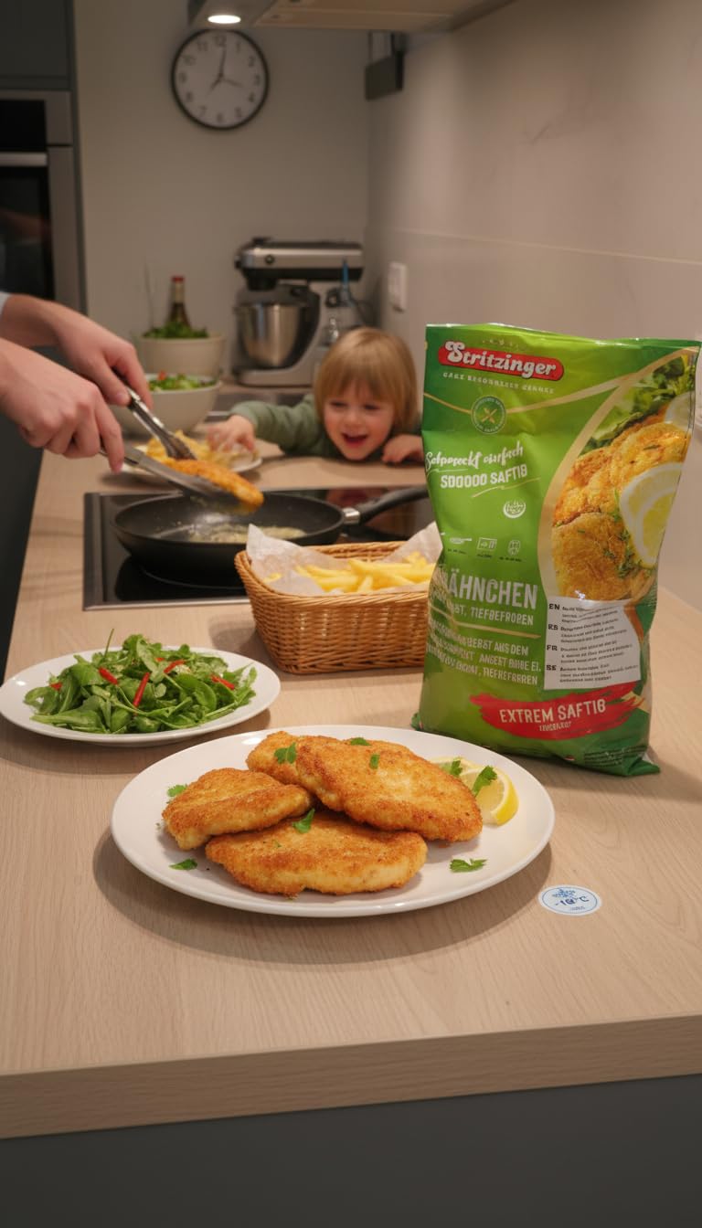 Stritzinger Contramuslos de Pollo Empanados Deshuesados 2,5 kg - Pollo Crujiente y Jugoso sin Huevo - Certificado Halal - Envío Refrigerado con Cadena de Frío Garantizada