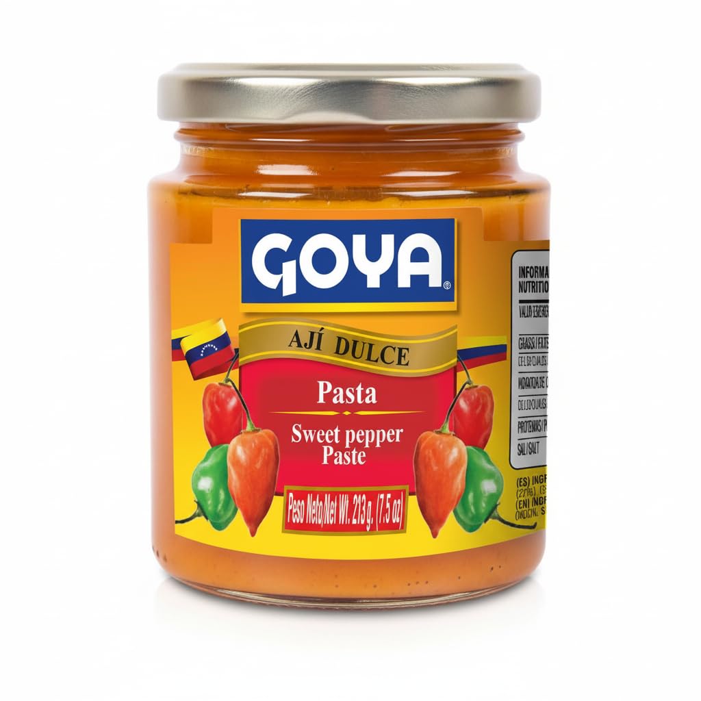 Pasta de Ají Dulce Venezolano - Tarro de 213g (7.5 oz) - Base para Sofritos, Guisos y Hallacas - Ingrediente Esencial para Salsas, Carnes y Pescados - Goya - Rico en Fibra y Vitaminas - NEXU