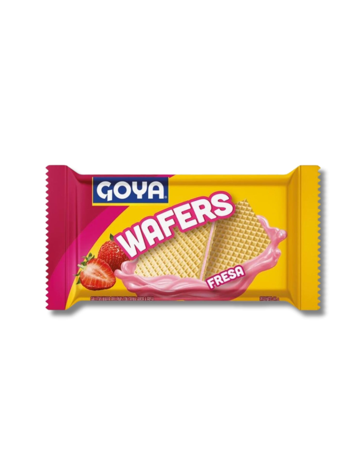 Wafers Fresa 95g - Galletas de Barquillo Crujiente Rellenas con Crema Sabor Fresa - Snack Dulce para Postres, Helados y Merienda - Goya - NEXU