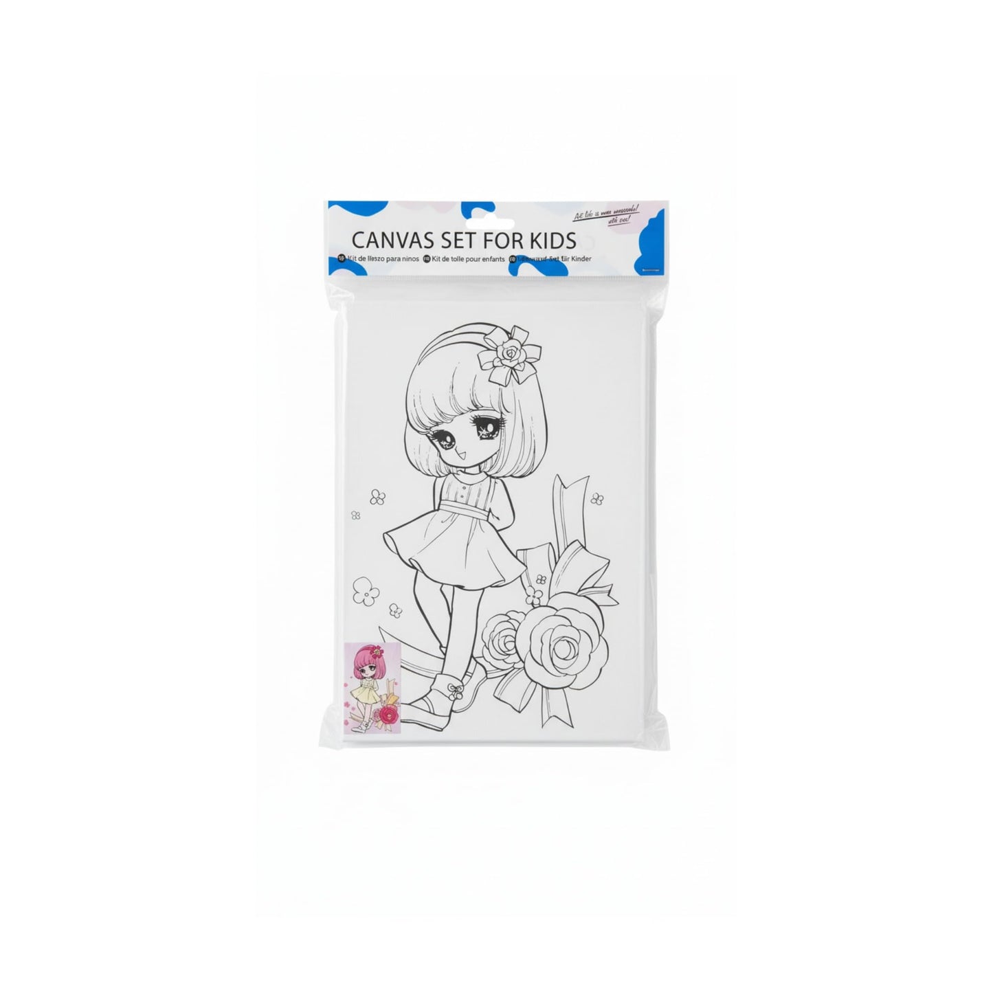 Set de Pintura  con 4 Lienzos Dibujados, Caballete de Madera, 4 Juegos de Pinturas y Pinceles - Kit Completo de Manualidades Infantiles y Actividades Creativas - Regalo Ideal