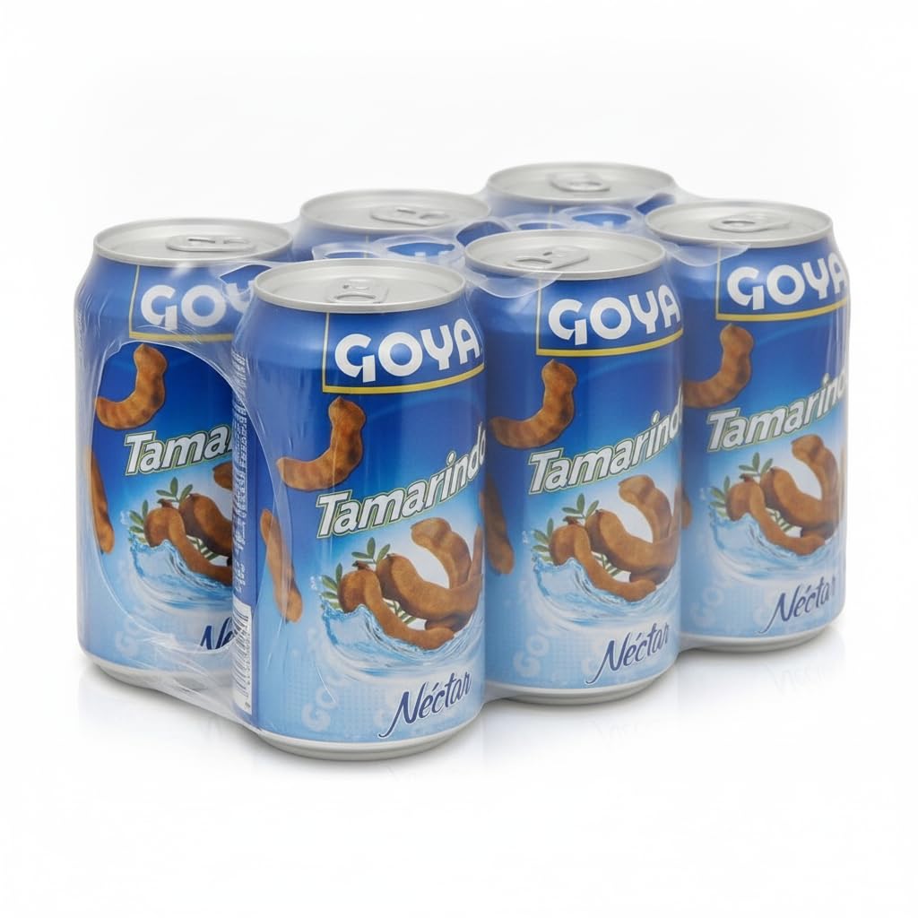 Néctar de Tamarindo - Pack de 6 Latas de 284 ml (9.6 fl oz) - Bebida Refrescante de Fruta Exótica - Sabor Agridulce Natural - Ideal para Cócteles y Postres -NEXU