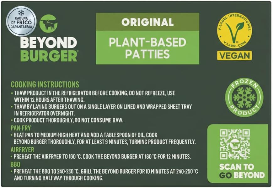 Beyond Burger - Pack de 10 Hamburguesas Vegetales (1.13 kg) | Producto Refrigerado con Envío en Frío Garantizado