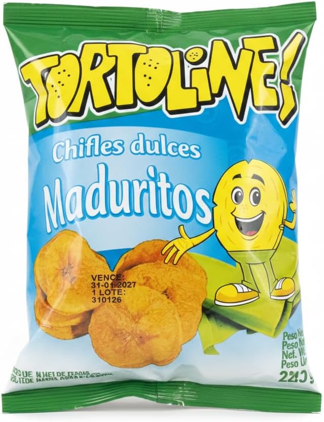Chifles de Plátano Dulce- Maduritos - Snack Crujiente Natural - pack de 5 Unidades - 100 gramos - Goya, Tortolines, Sin Sal Añadida - NEXU