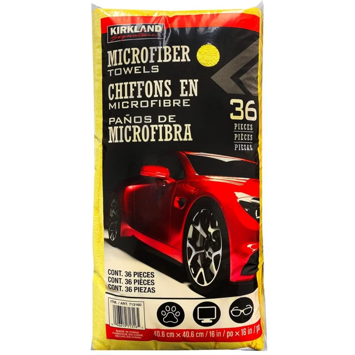 Kirkland (Kirkland) Toalla de microfibra de 108 hojas (36 hojas x 3 unidades)