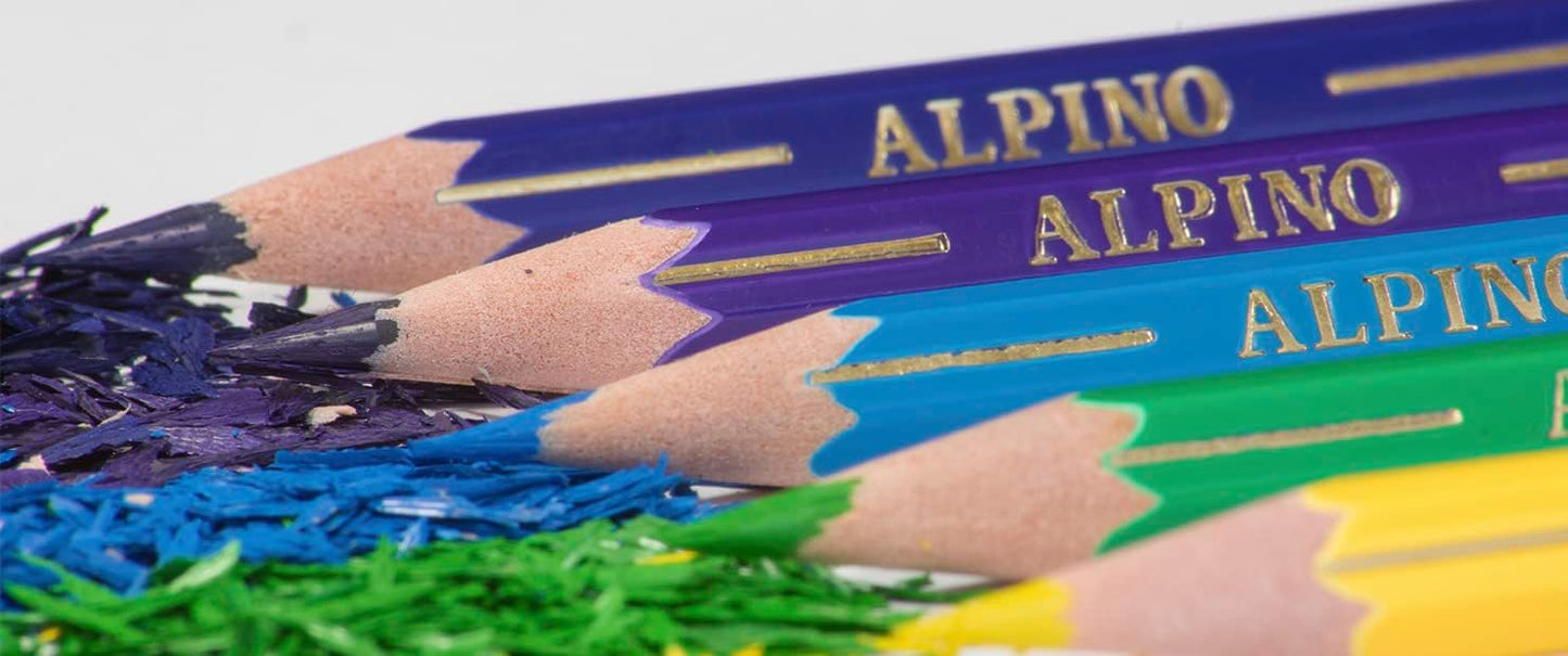 Alpino 722846 - Pack de 18 lápices, sacapuntas incluido, 3.3 mm, colores surtidos