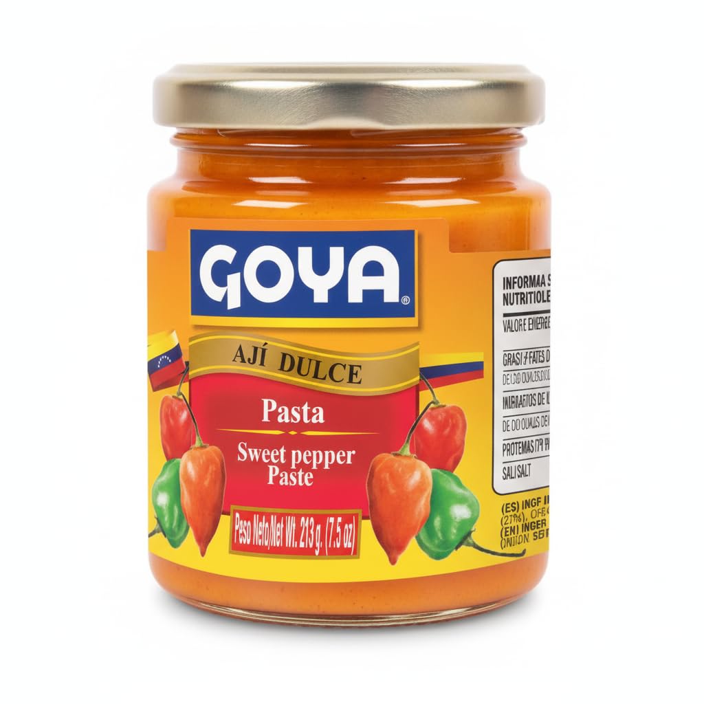 Pasta de Ají Dulce Venezolano - Tarro de 213g (7.5 oz) - Base para Sofritos, Guisos y Hallacas - Ingrediente Esencial para Salsas, Carnes y Pescados - Goya - Rico en Fibra y Vitaminas - NEXU