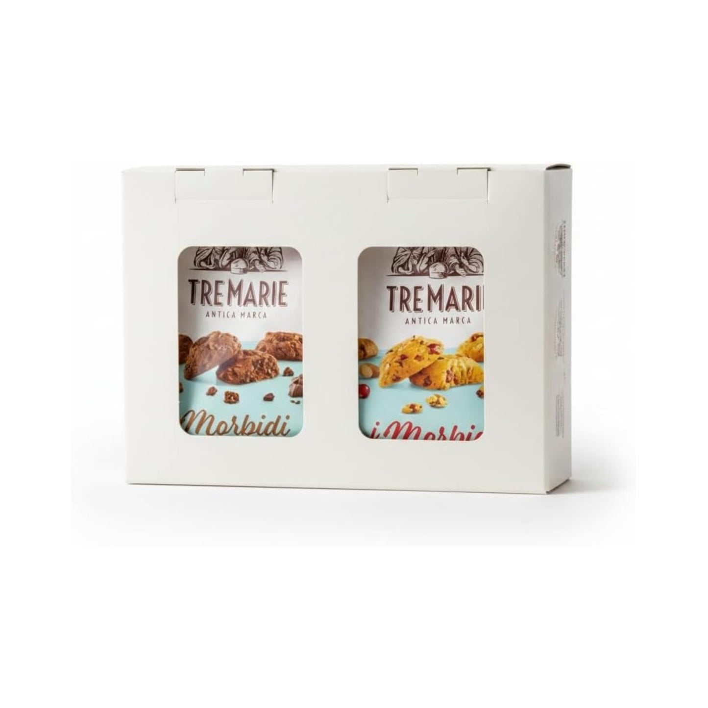 Surtido de Galletas Gourmet Italianas - Caja Regalo con Variedades de Pepitas de Chocolate (360g) y Cacao (315g) - Repostería Tradicional Artesanal - NEXU