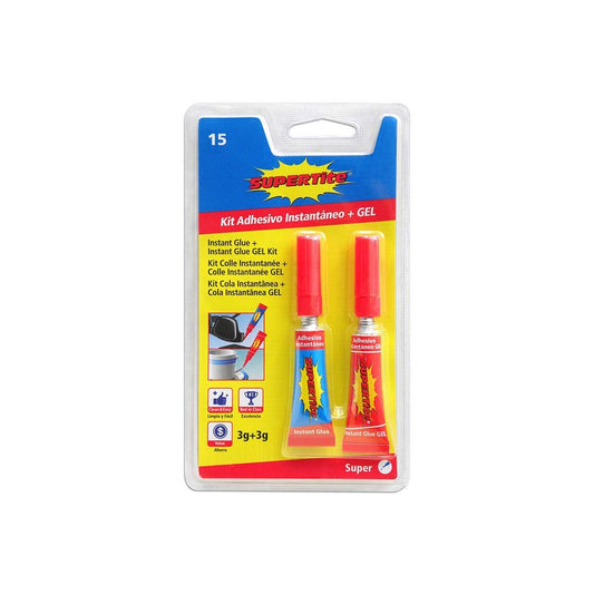 Supertite 2515 - Kit adhesivo instantáneo y gel