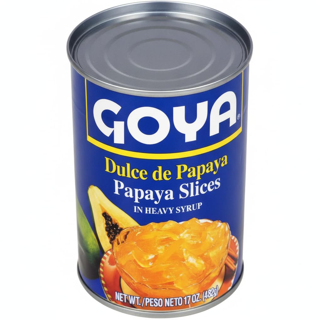 Dulce de Papaya en Almíbar Espeso - Rebanadas de Fruta Seleccionada para Postres y Acompañamientos - Lata de 482g (17 oz) con Abre Fácil - Sabor Auténtico y Tradicional - NEXU