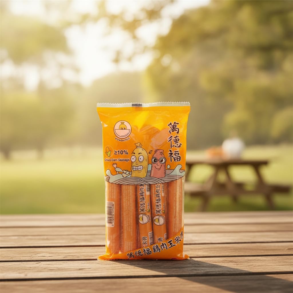 Salchichas de Pollo con Maíz Dulce - Pack Ahorro de Snacks Listos para Comer - Fuente de Proteína y Sabor Exclusivo - Formato Individual Ideal para Llevar (8 unidades aprox) - NEXU