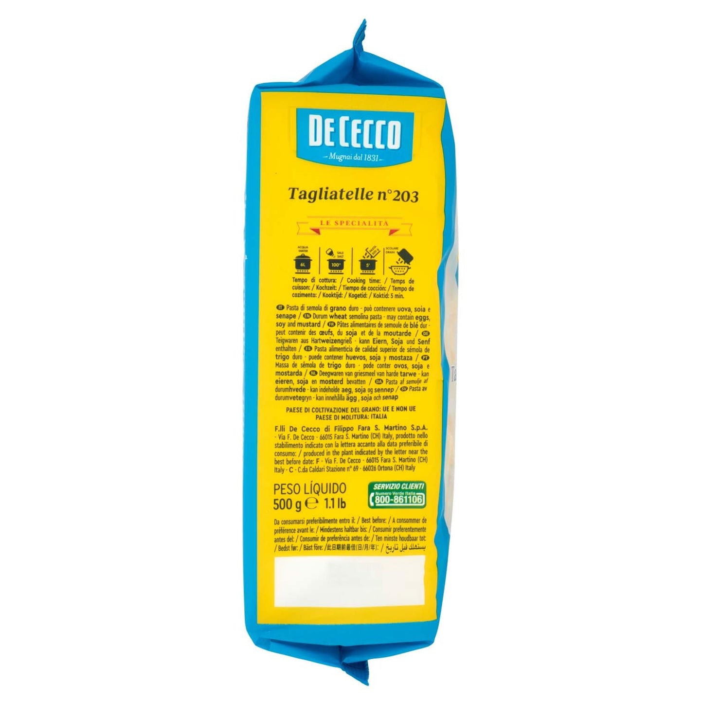 De Cecco Pasta Tagliatelle, 500g