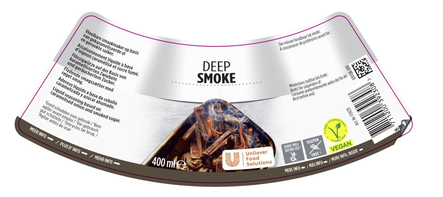 Knorr Professional Intense Flavours Deep Smoke, sin gluten y vegano, sabor a humo líquido, 400 ml
