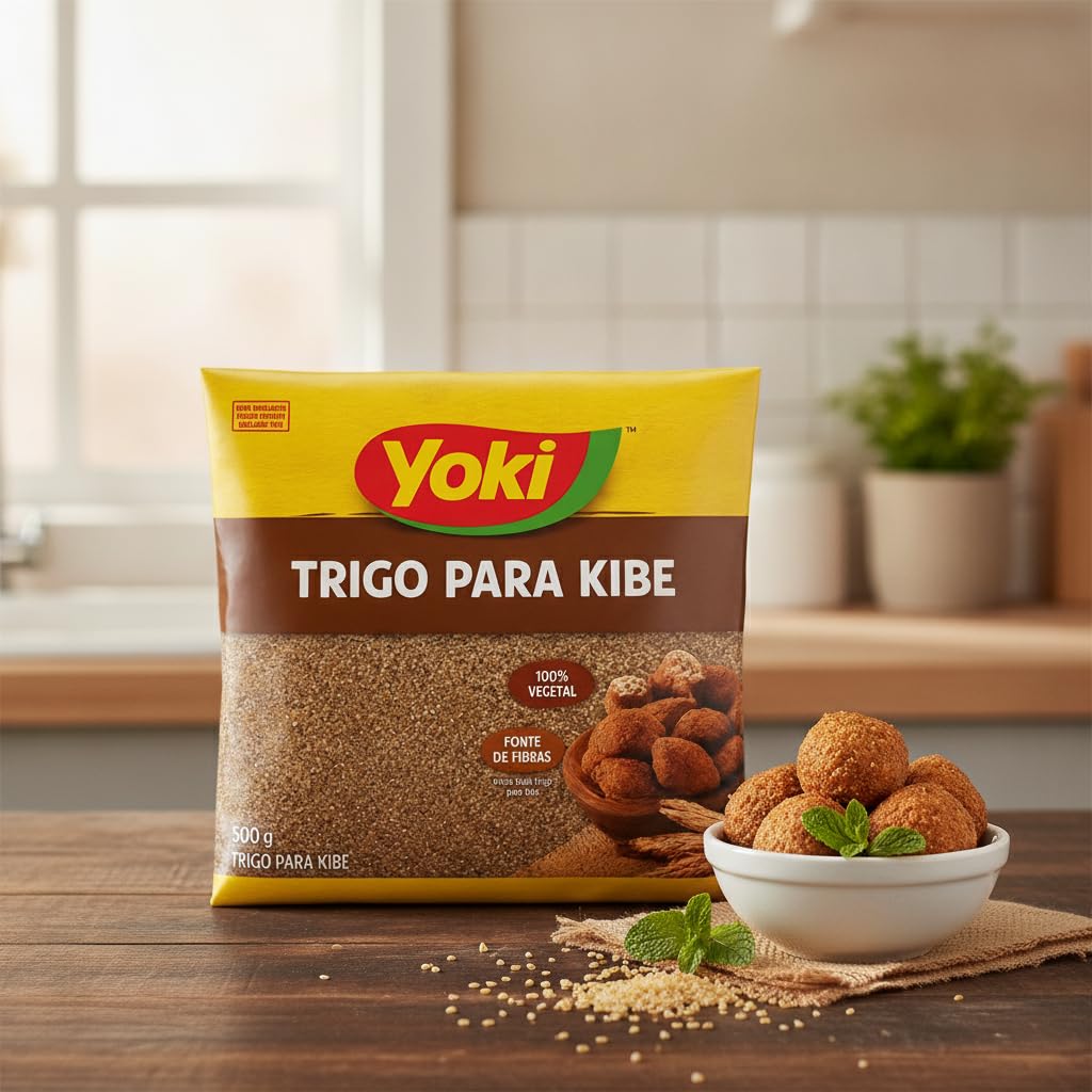 Trigo para Kibe - Sémola de Trigo para Quibe Tradicional, 500g - Trigo Integral Triturado Fuente de Fibra - Ideal para Quibe al Horno, Frito o Crudo - NEXU