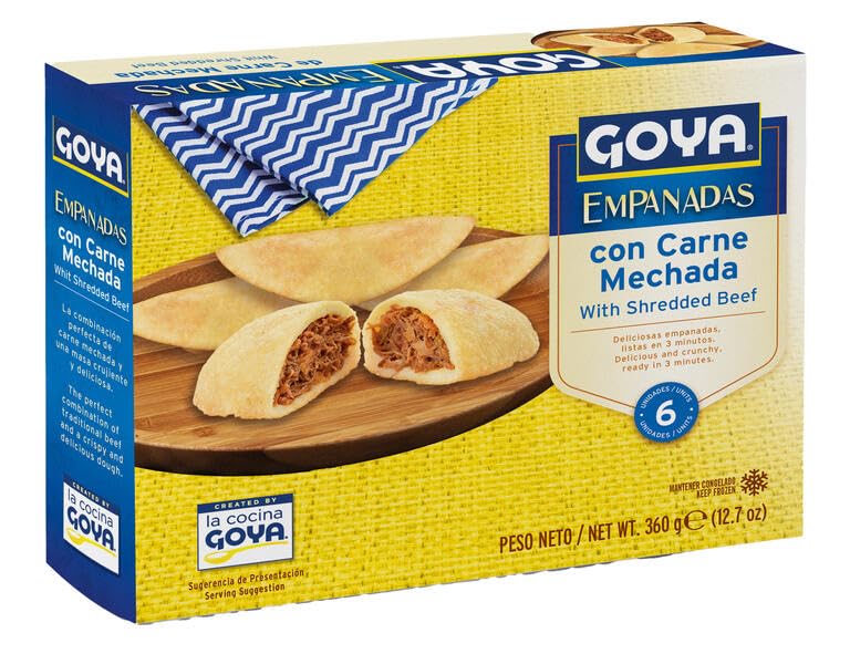 Empanadas de Carne Mechada Crujientes - Pack Ahorro 3 Cajas de 6 Unidades (1080g Total) - Empanadillas de Maíz Listas en 3 Minutos - Receta Tradicional y Sabor Auténtico - NEXU