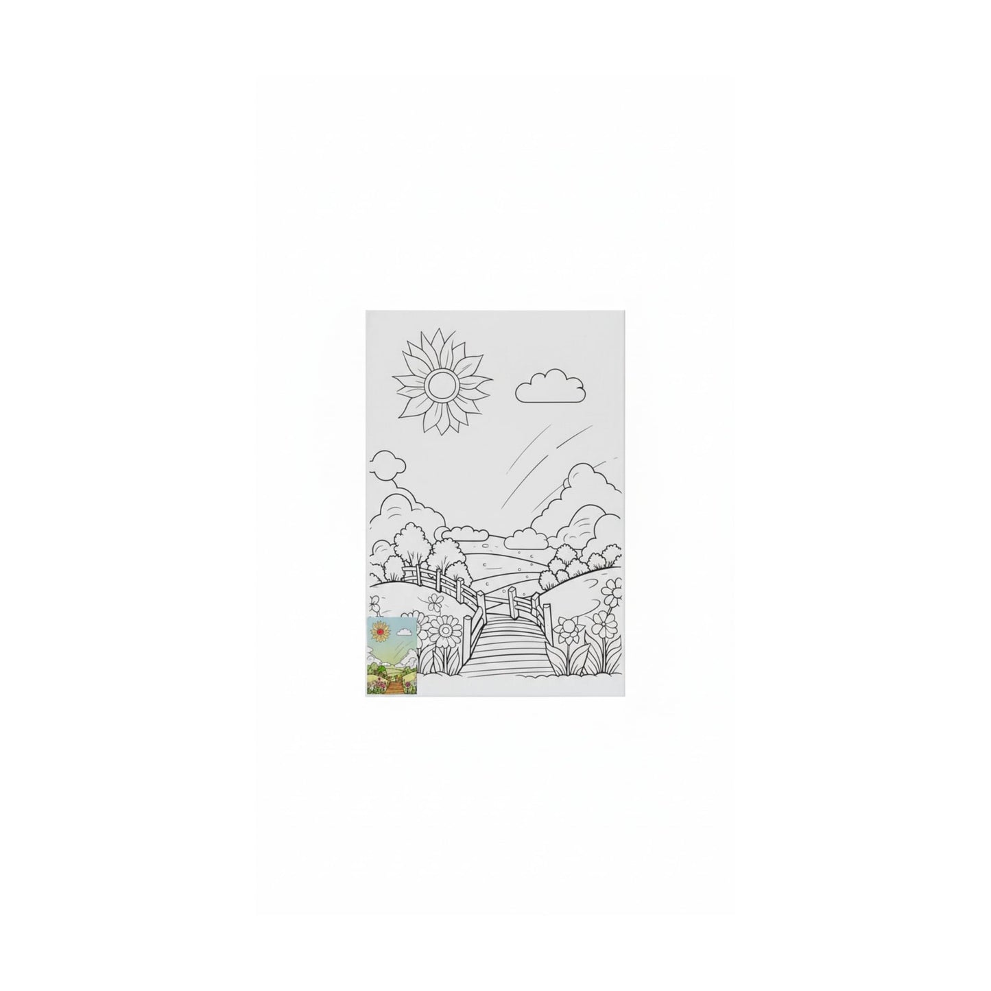 Set de Pintura  con 4 Lienzos Dibujados, Caballete de Madera, 4 Juegos de Pinturas y Pinceles - Kit Completo de Manualidades Infantiles y Actividades Creativas - Regalo Ideal
