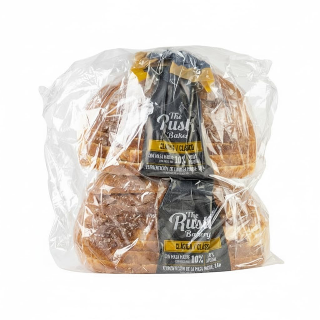 Pan de Molde Clásico con Masa Madre Activa (10%) - Pack de 2 uds de 400g c/u - Ingredientes 100% Naturales, Rebanadas de Grosor Natural - Rustik Bakery - Elaboración Tradicional y Artesanal - NEXU