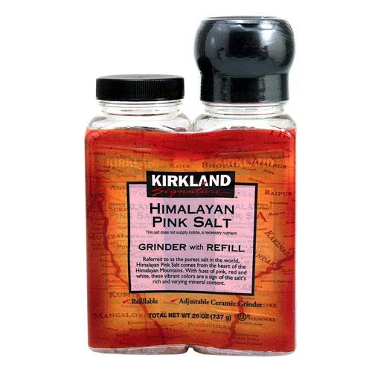 SAL HIMALAYAN ROSADA Kirkland - Molinillo de sal con recambio (737 g)