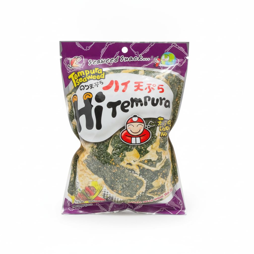 Algas Nori en Tempura Sabor Barbacoa Ahumada 40g c/u - Snack Crujiente de Algas Marinas Estilo Tailandés - Aperitivo Gourmet para Picoteo y Acompañamiento de Fideos o Ramen - NEXU