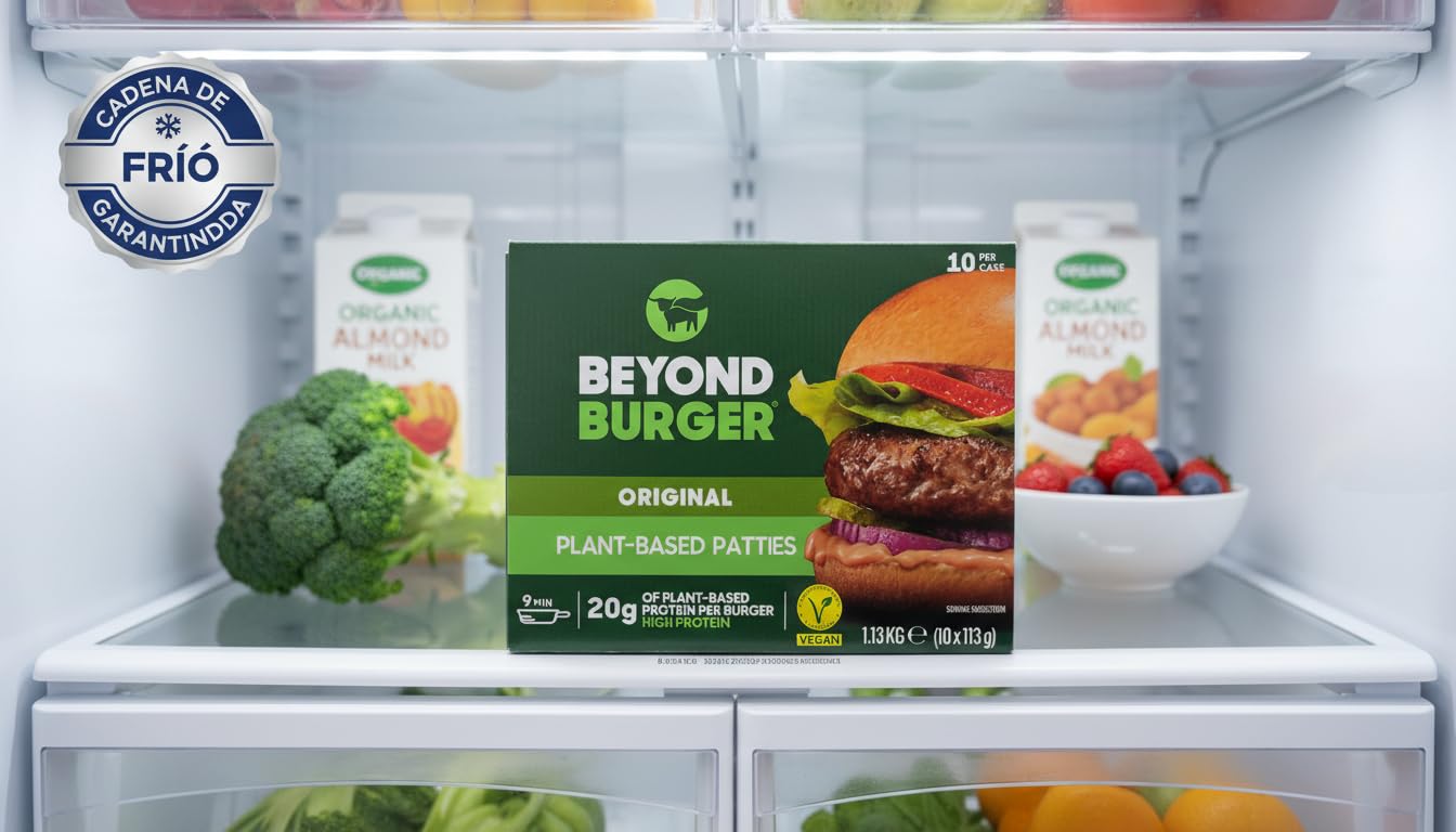 Beyond Burger - Pack de 10 Hamburguesas Vegetales (1.13 kg) | Producto Refrigerado con Envío en Frío Garantizado