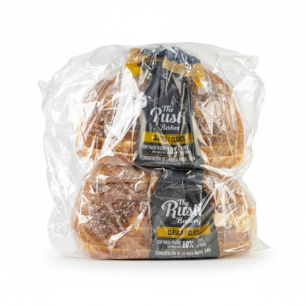 Pan de Molde Clásico con Masa Madre Activa (10%) - Pack de 2 uds de 400g c/u - Ingredientes 100% Naturales, Rebanadas de Grosor Natural - Rustik Bakery - Elaboración Tradicional y Artesanal - NEXU