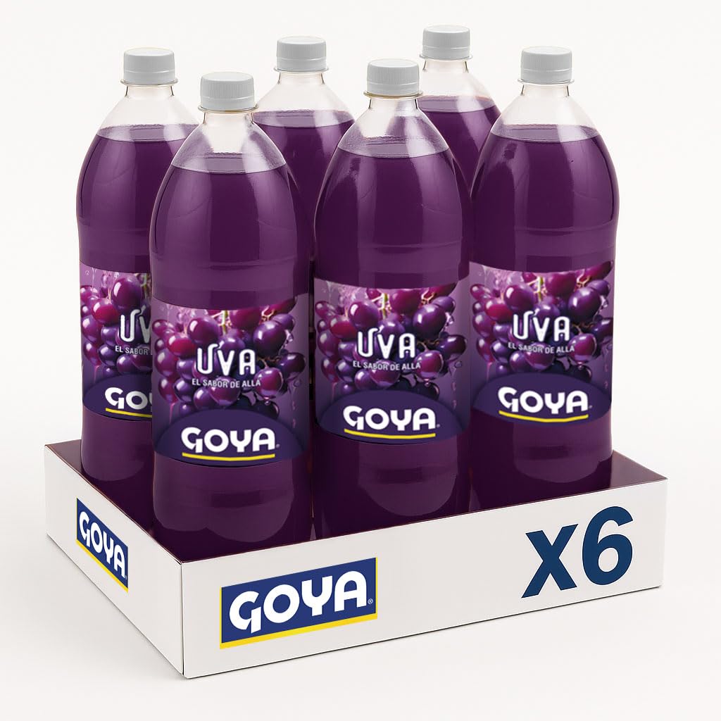 Goya Refresco Uva 6 x 2L, Refrescante y Burbujeante