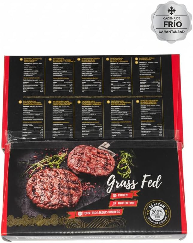 Hamburguesas Black Angus 100% Carne de Vacuno Irlandesa - Pack 20 x 170g - Producto Refrigerado