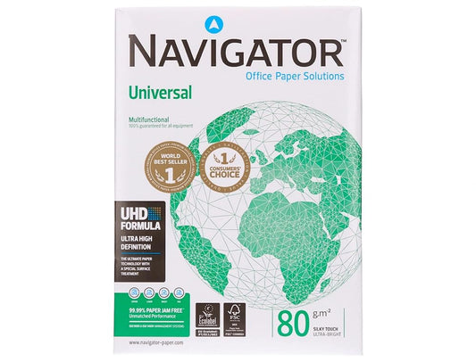 Papel navigator universal 1 paquete de 500 hojas. a4 80 gr