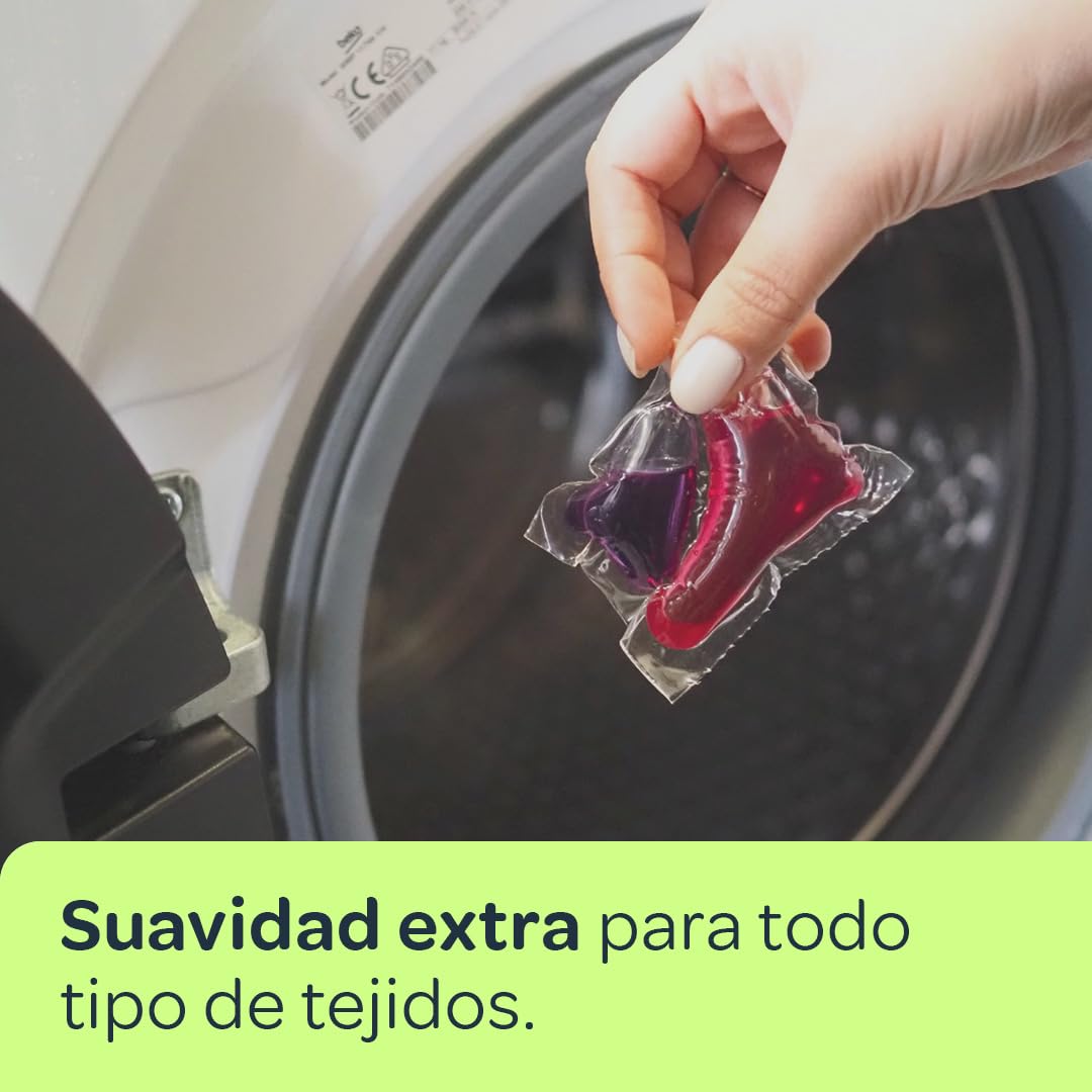 Flopp - Detergente & Suavizante en pastillas - 4 en 1 Limpia, Suaviza, Perfuma y Fácil Planchado - 100 cápsulas