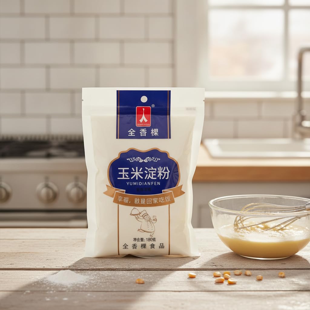Fécula de Maíz 180g - Harina de Maíz para Espesar Salsas, Guisos y Sopas - Ideal para Rebozados Crujientes y Marinado de Carnes - Almidón de Maíz Multiusos - NEXU