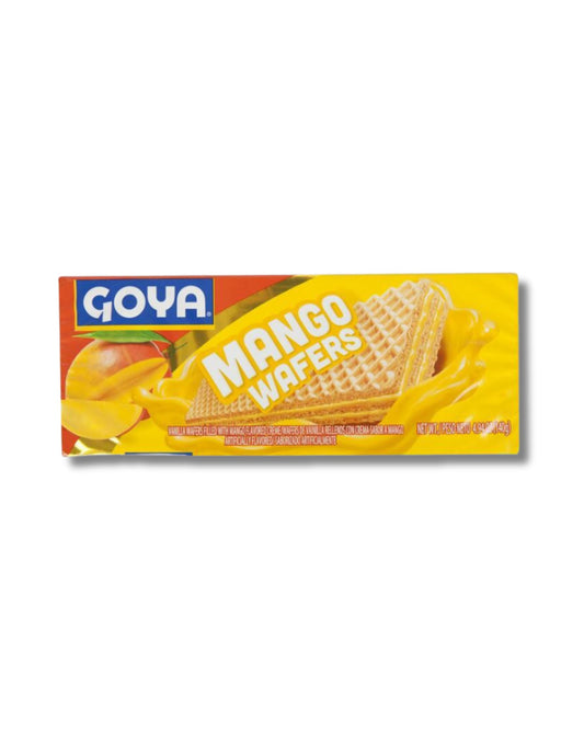 Mango Wafers - Pack de 6 Galletas Wafer Crujientes con Crema de Mango, 140g cada una - Snack Tropical de Toda la Familia - Goya - NEXU