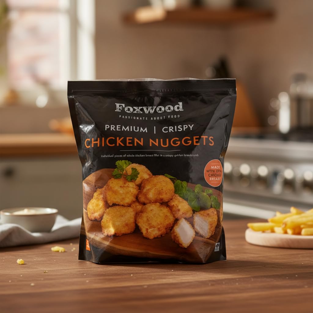 Nuggets de Pechuga de Pollo con Rebozado Crujiente - Formato Familiar 2kg - Ideal para Horno y Freidora de Aire - NEXU