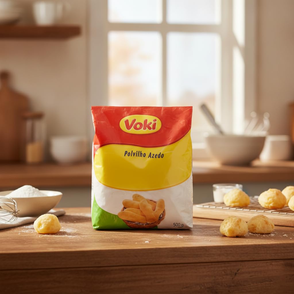 Polvilho Azedo - Almidón de Mandioca Fermentado para Pan de Queso Pack de 6 x 500g (Total 3 kg) - Harina de Yuca Fermentada - Ideal para Panadería y Repostería Tradicional - NEXU
